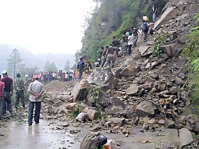 Landslide in Gilgit